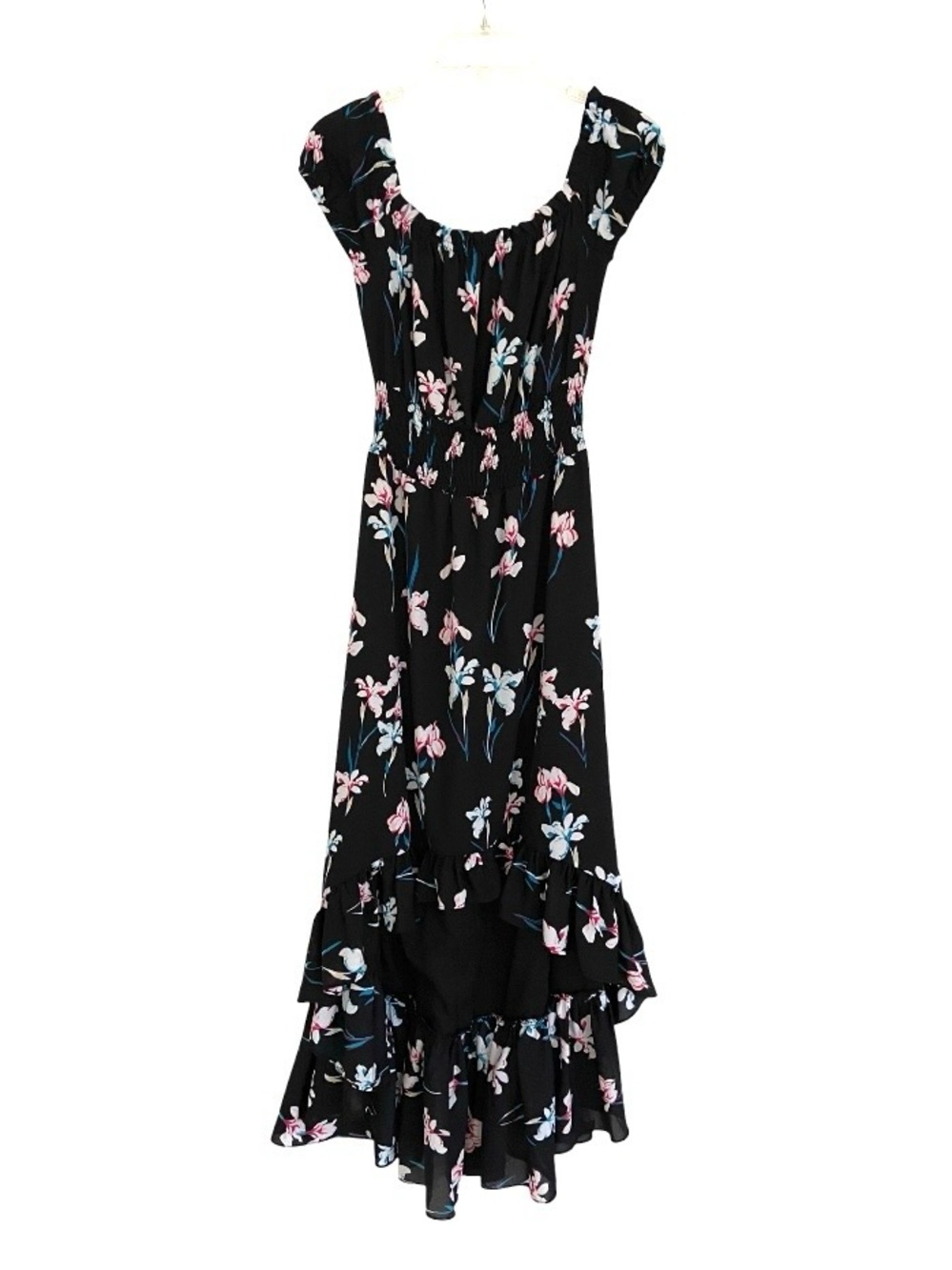 INC International Concepts Floral Off-Shoulder High-Low Maxi Dress Petite PP